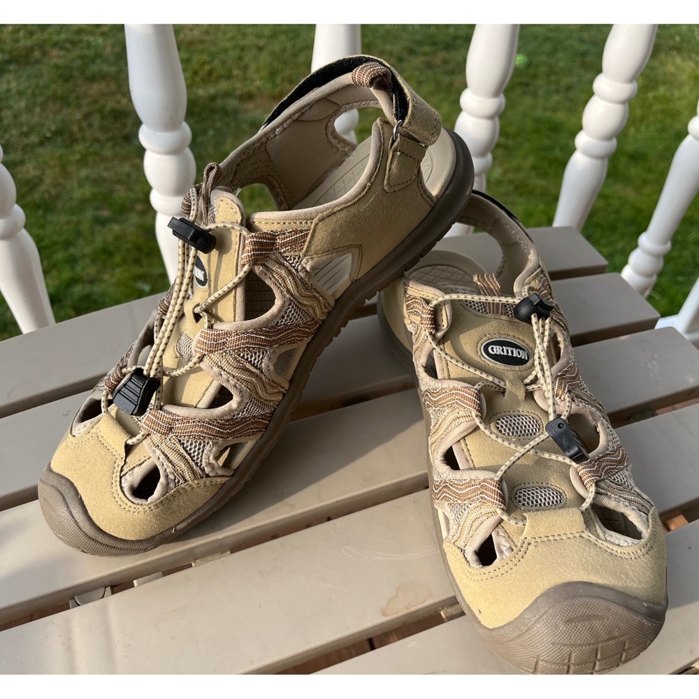 Grition Mens Beige Sport Sandals Hiking Water Shoes EUR 40/US